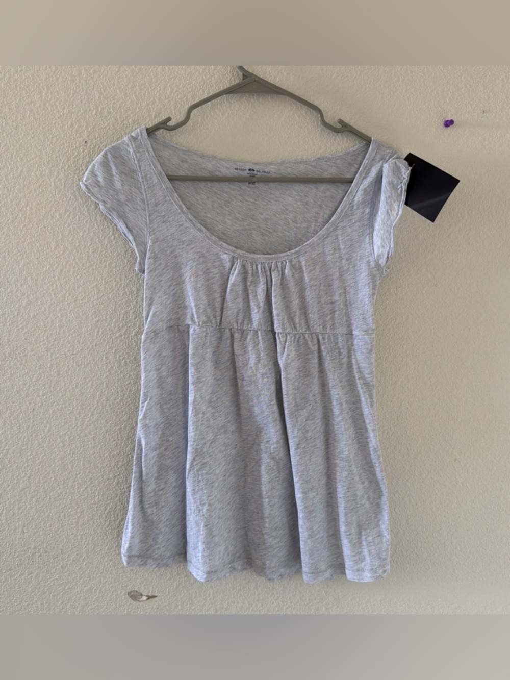 Brandy melville light gray Malika babydoll top
